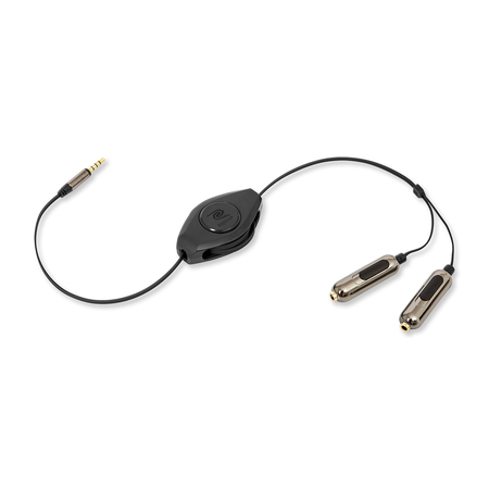 RETRAK Premier Retractable Audio Splitter Cable ETPRSPLIT